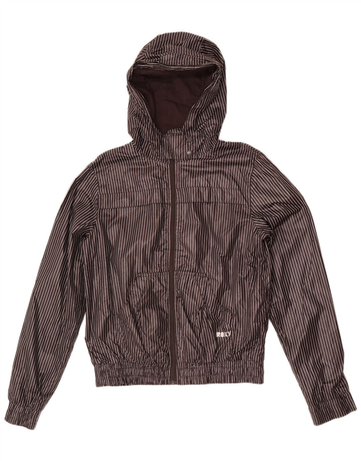 Roxy Damen-Trainingsanzug mit Kapuze, Top-Jacke, UK 18, XL, graues Nadelstreifen-Polyester