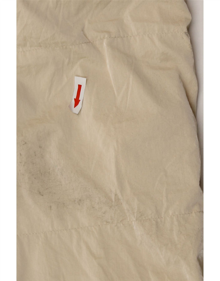 Zara Damen Übergroße Longline Wattierte Weste UK 10 Small Beige Polyester