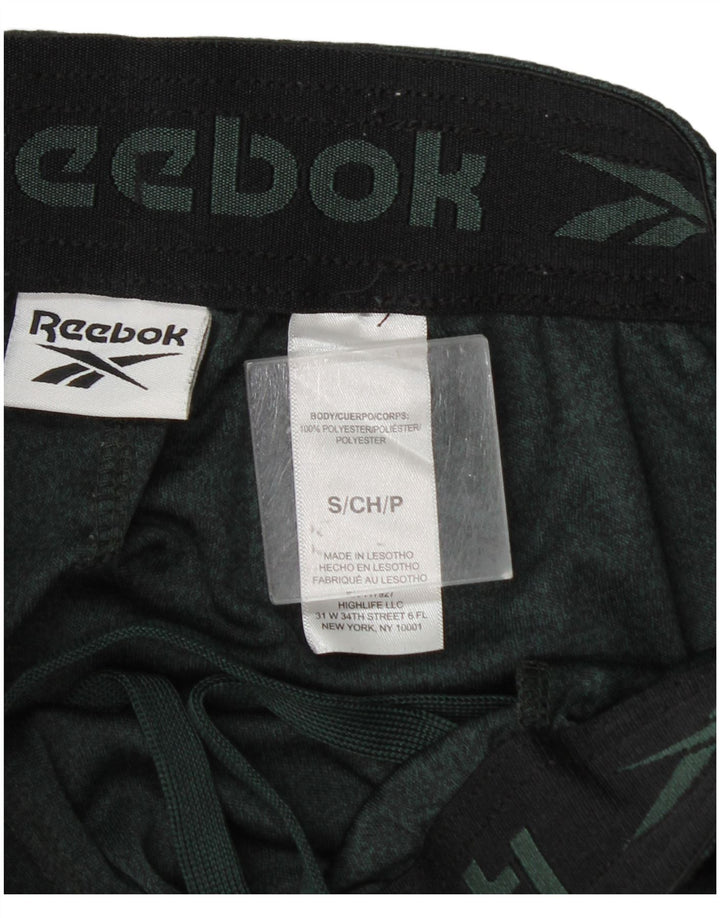 Reebok Herren-Sportshorts, klein, grün geflecktes Polyester