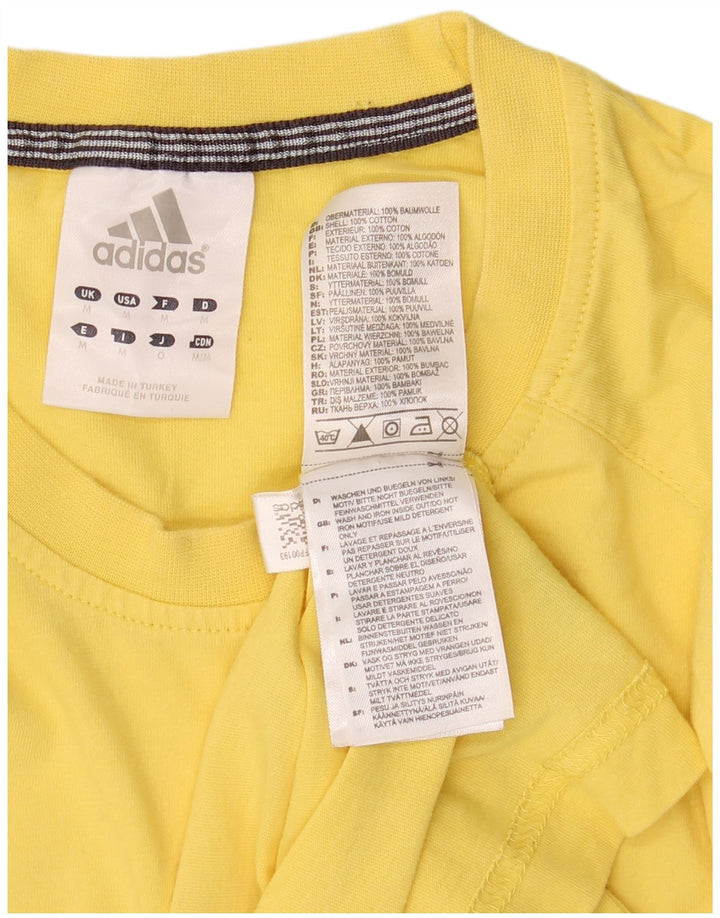 Adidas Herren Grafik T-Shirt Top mittelgelbe Baumwolle