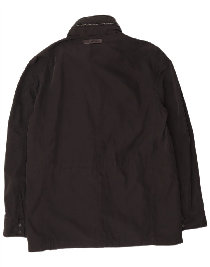 Calvin Klein Herren Utility Jacke UK 38 Medium Schwarz Polyester