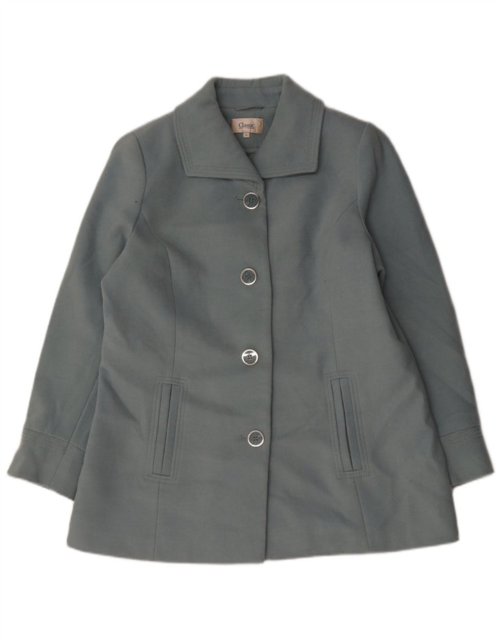CLASSIC Damen-Blazerjacke mit 4 Knöpfen, UK 18, XL, Blau, Polyester