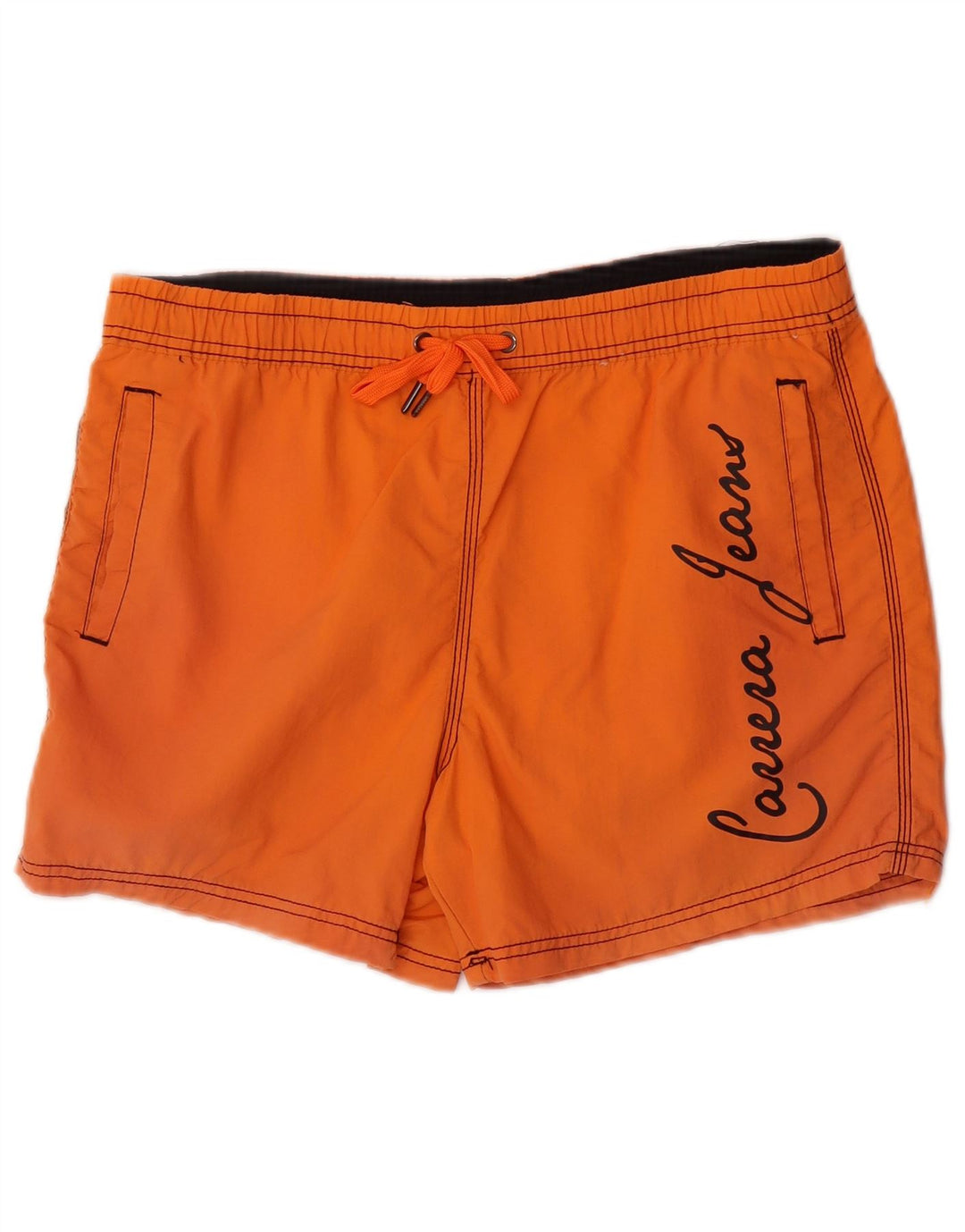 Carrera Herren-Badeshorts mit Grafik, Mittelorange, Polyamid