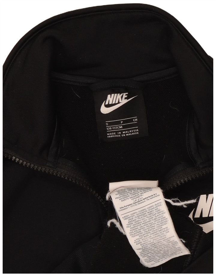 Nike Jungen-Trainingsanzugoberteil, Jacke, 8–9 Jahre, Größe S, Schwarz, Polyester