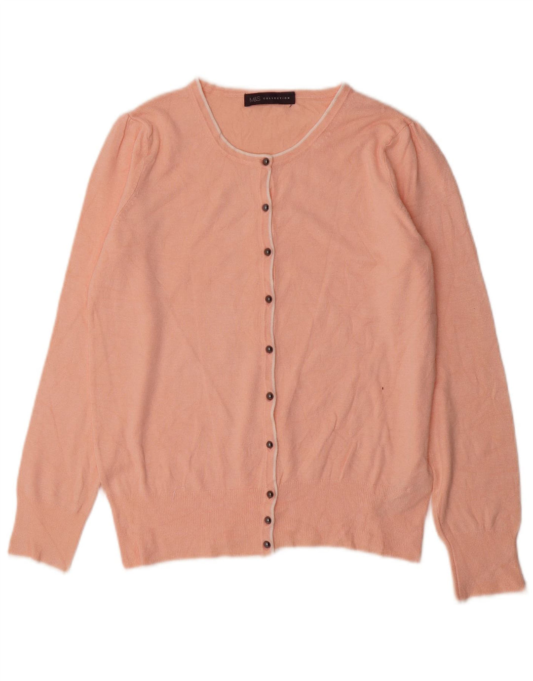 Marks & Spencer Damen-Cardigan-Pullover UK 12 Mittelrosa Viskose