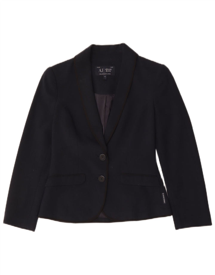 Armani Jeans Damen 2-Knopf-Blazerjacke IT 40 Small Marineblau