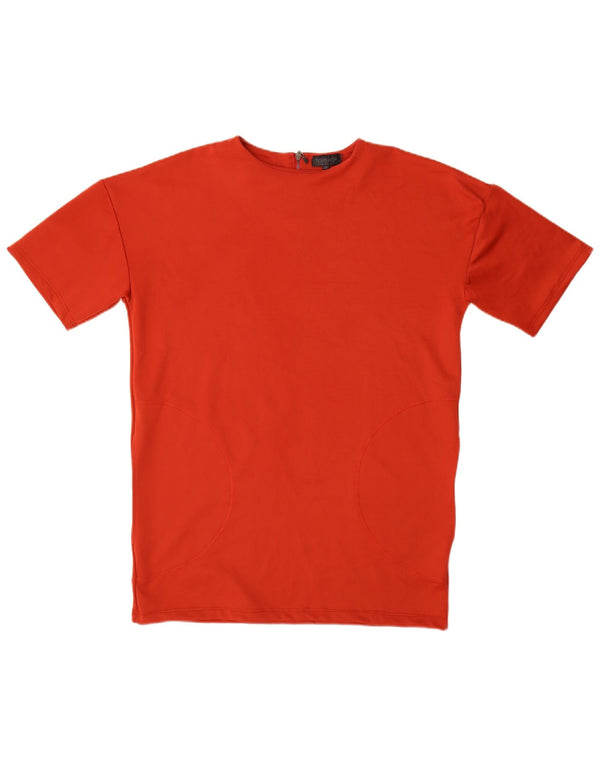 Topshop Damen T-Shirt-Kleid UK 12 Mittelrotes Polyester
