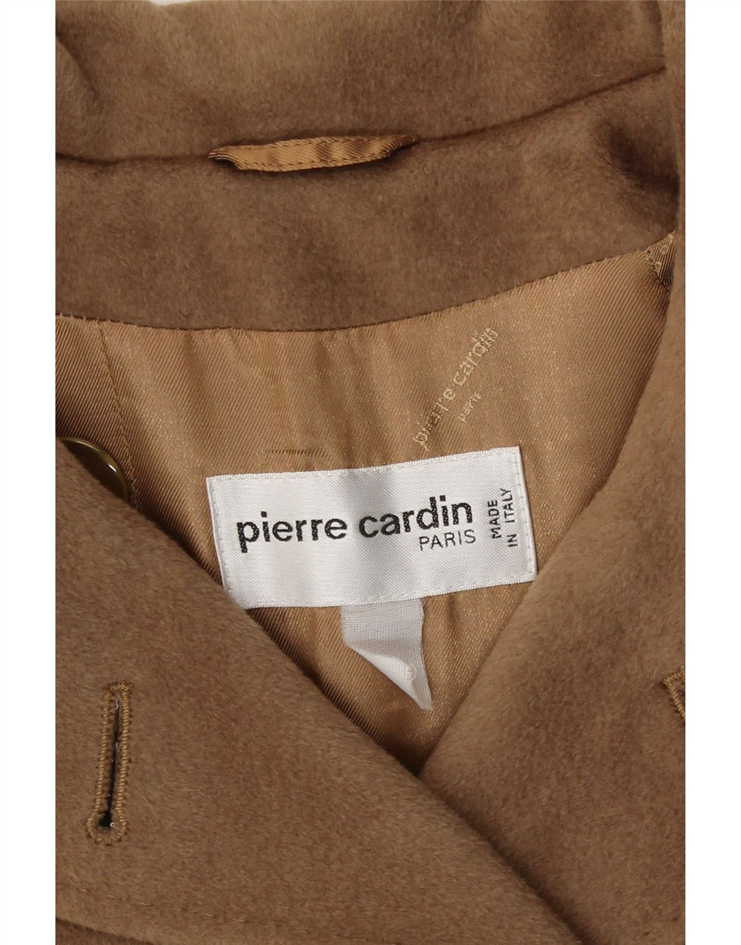 Pierre Cardin Damen Zweireihiger Mantel UK 14 Large Braun