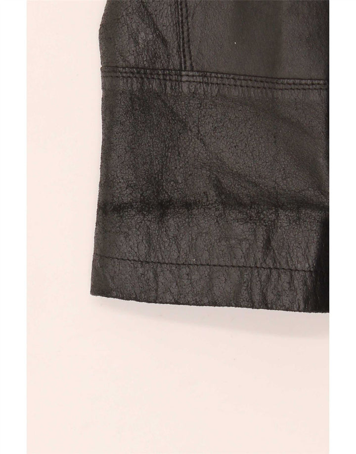 J.J.Scott Damen 2-Knopf-Lederblazer IT 46 Large Schwarz
