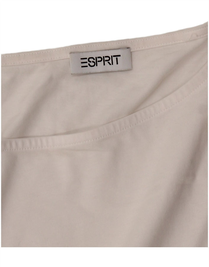 ESPRIT Womens Vest Top UK 16 Large Off White Cotton