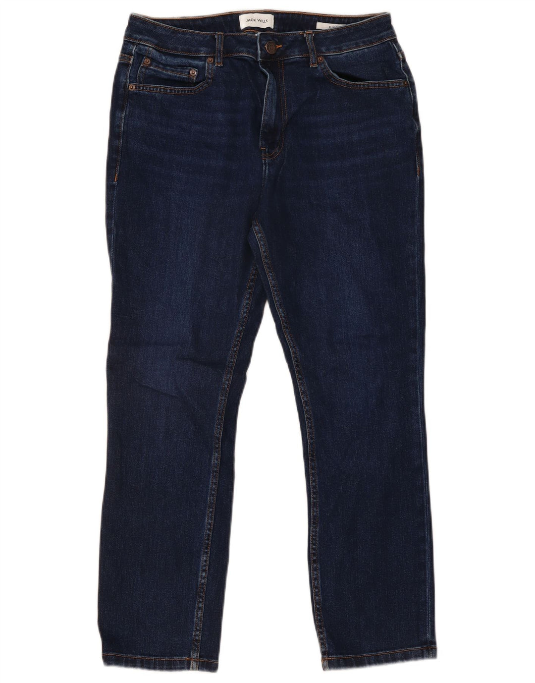 Jack Wills Herren Straight Jeans W32 L27 Marineblaue Baumwolle
