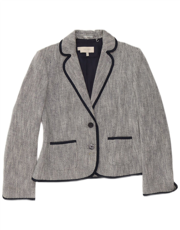 Hobbs Damen-Blazer mit 2 Knöpfen, Gr. 10, Größe S, Marineblau, Baumwolle