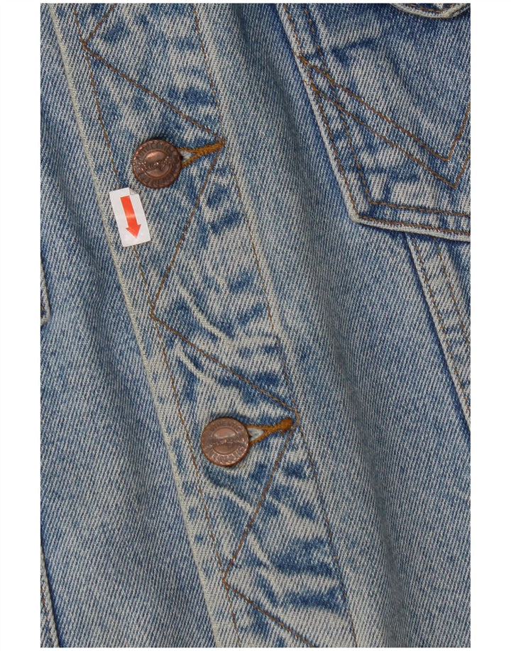 WRANGLER Herren-Jeansweste mit lockerer Passform, UK 36, Größe S, blau, Baumwolle