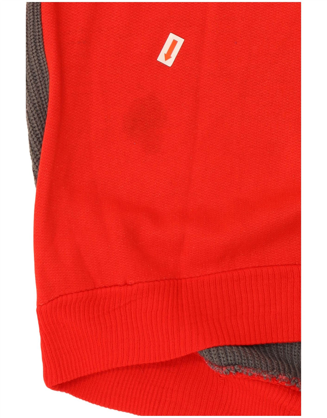 VINTAGE Herren-Sweatshirt mit Knopfkragen, Mittelrot, Farbblock