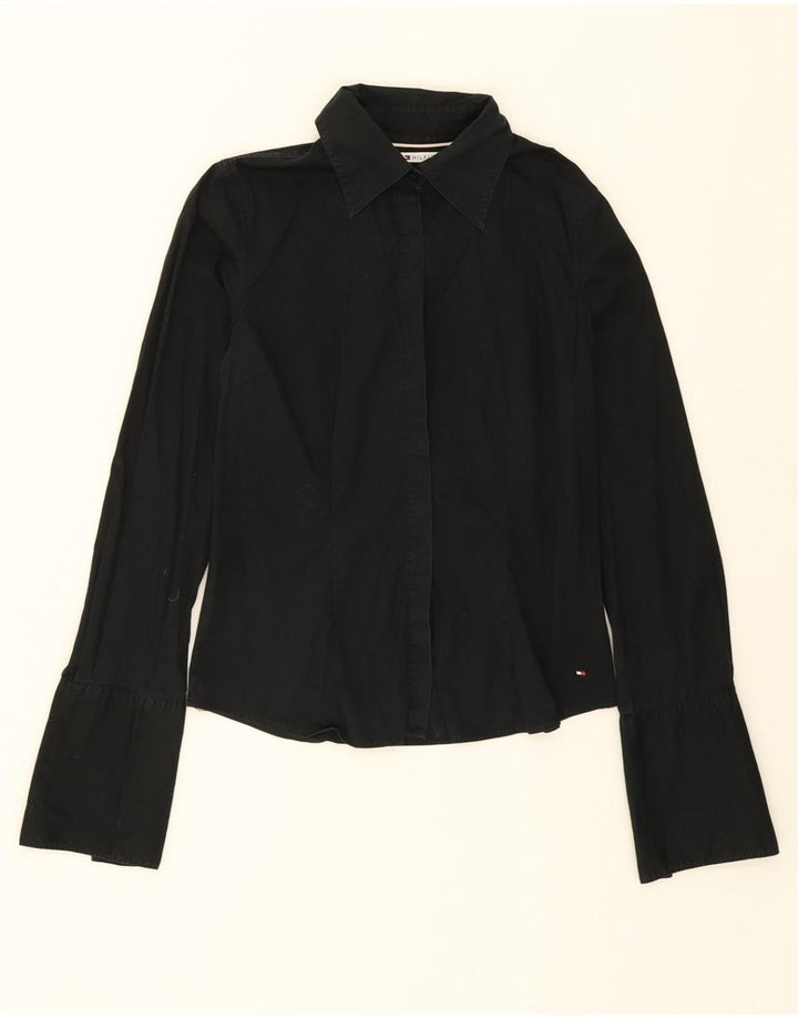 TOMMY HILFIGER Womens Formal Shirt US 8 Medium Black Cotton Vintage Tommy Hilfiger and Second-Hand Tommy Hilfiger from Messina Hembry 