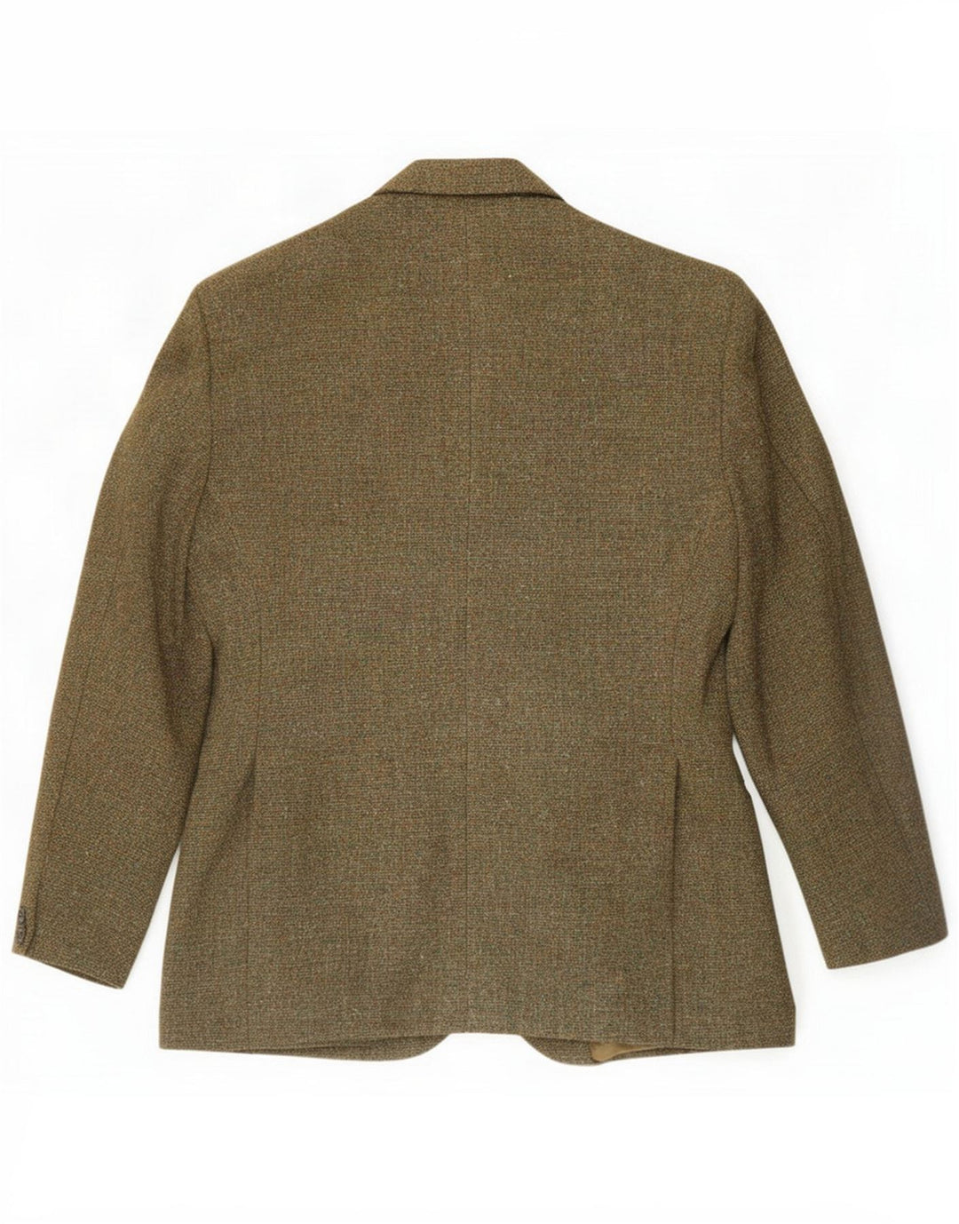 Harris Tweed Herren-Blazer mit 2 Knöpfen, UK 38, mittelgrün gesprenkelte Wolle