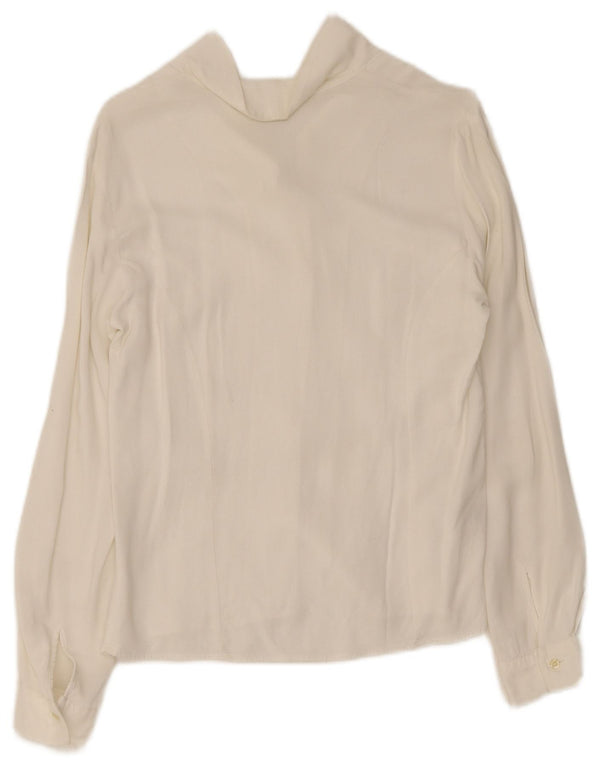 Sisley Womens Shirt Blouse IT 44 Medium White Viscose