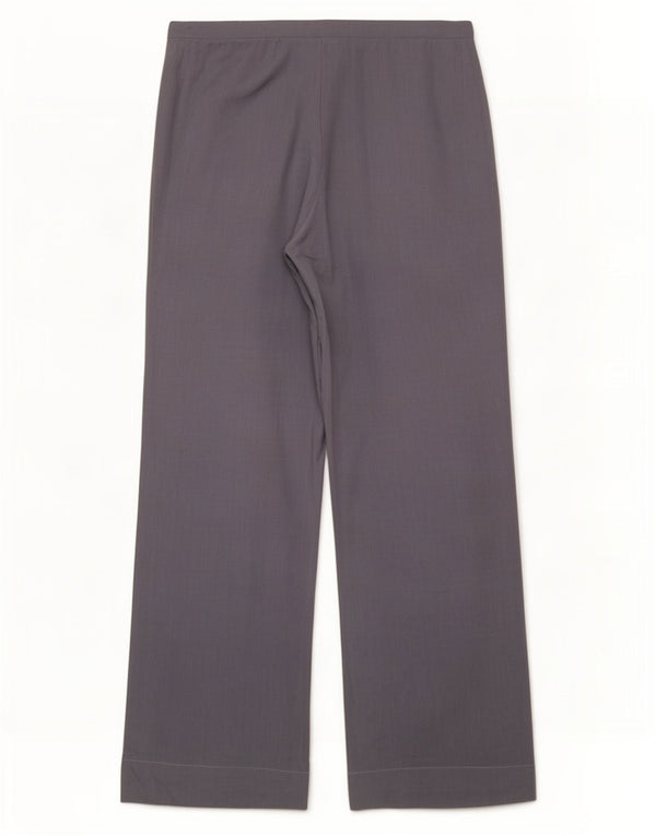 Zara Damen-Freizeithose mit weitem Bein, mittelgroß, W28, L33, blaues Leinen