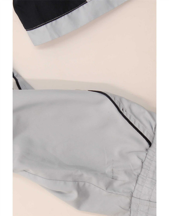 Adidas Herren-Trainingsjacke, mittelblau, Farbblock-Polyester