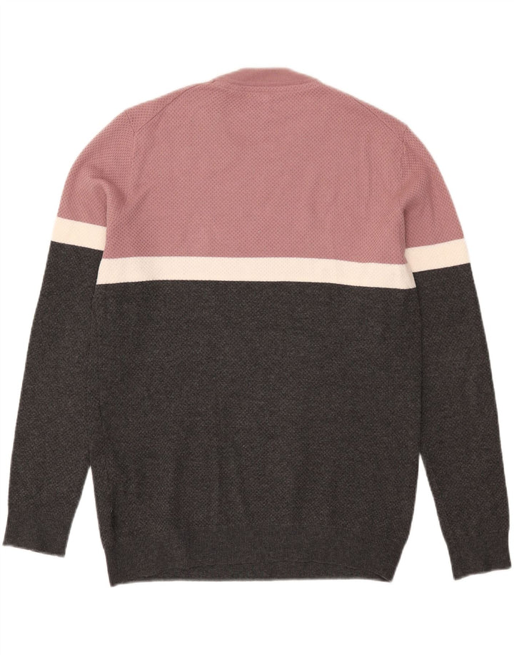 Ted Baker Herren-Pullover mit Rundhalsausschnitt, Größe 3, mittelgroß, Schwarz, Farbblock