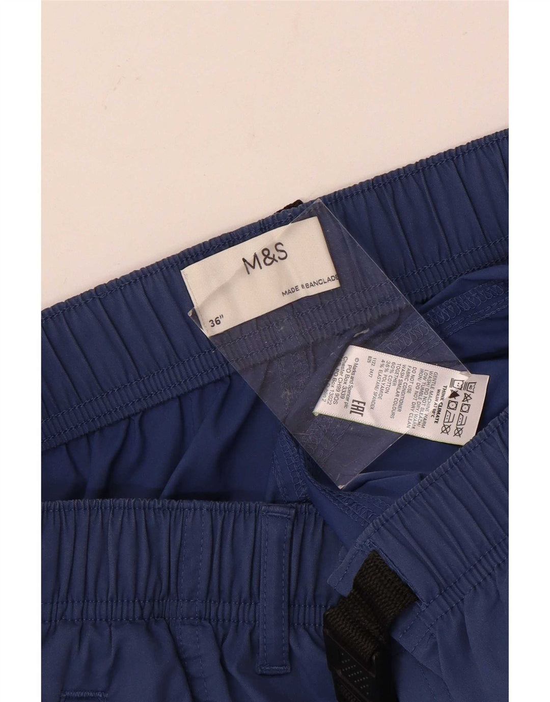 Marks & Spencer Herren Cargoshorts W36 Große blaue Baumwolle