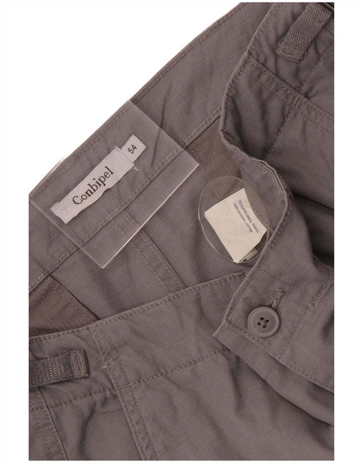 Conbipel Herren Cargo-Shorts IT 54 2XL W38 grau gestreift aus Baumwolle