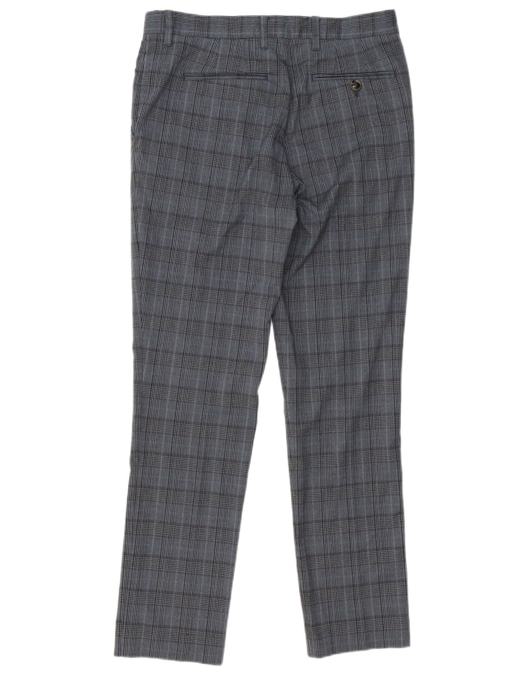 Ted Baker Slim-Anzughose für Herren, W32, L31, grau kariertes Polyester