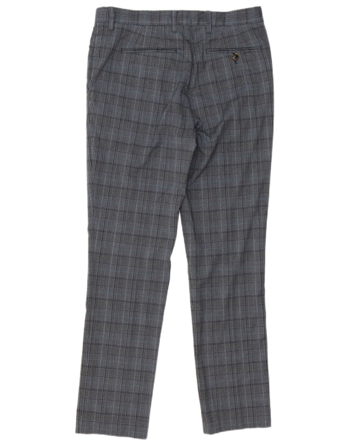 Ted Baker Slim-Anzughose für Herren, W32, L31, grau kariertes Polyester