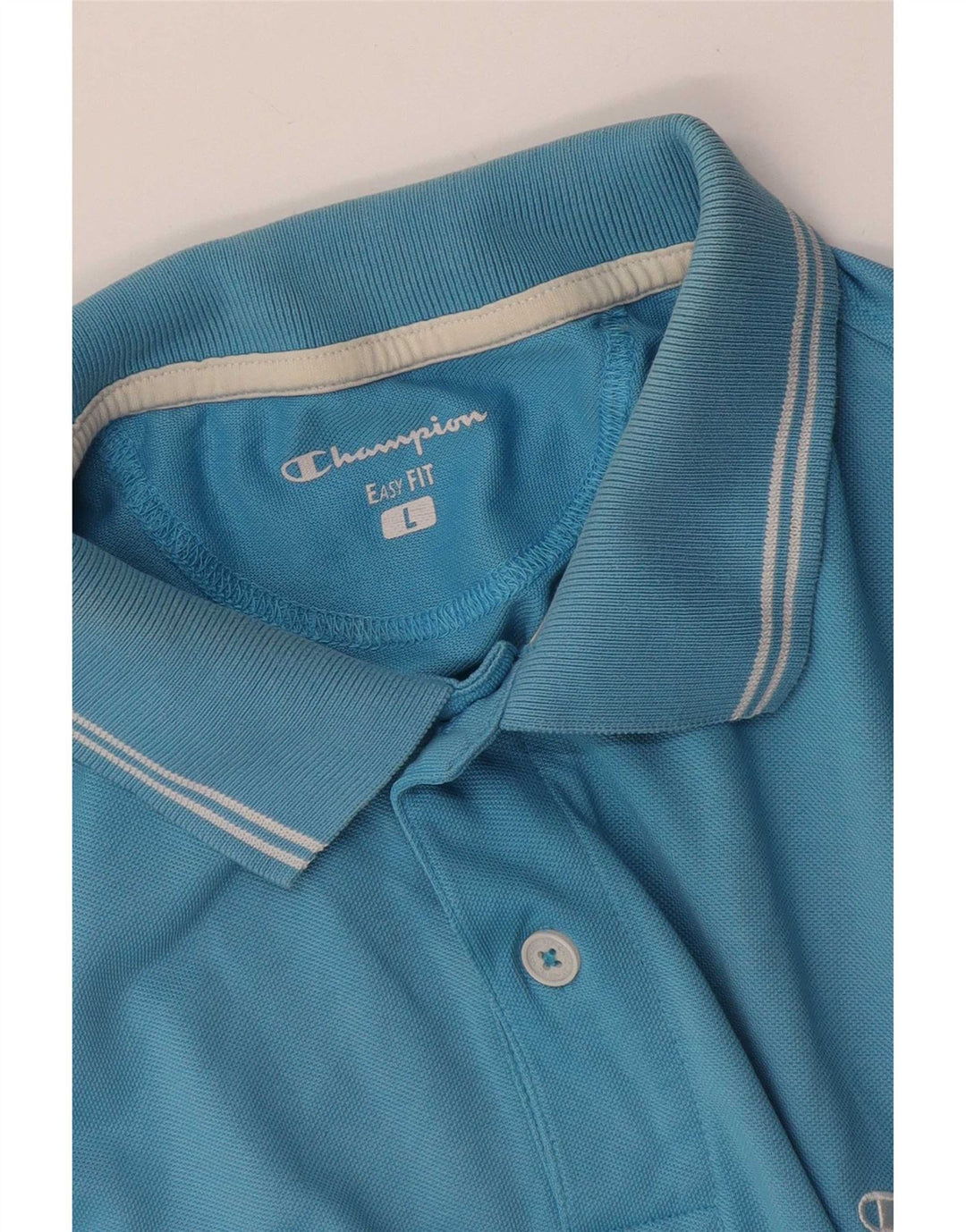 Champion Herren Easy Fit Poloshirt, Größe L, Blau