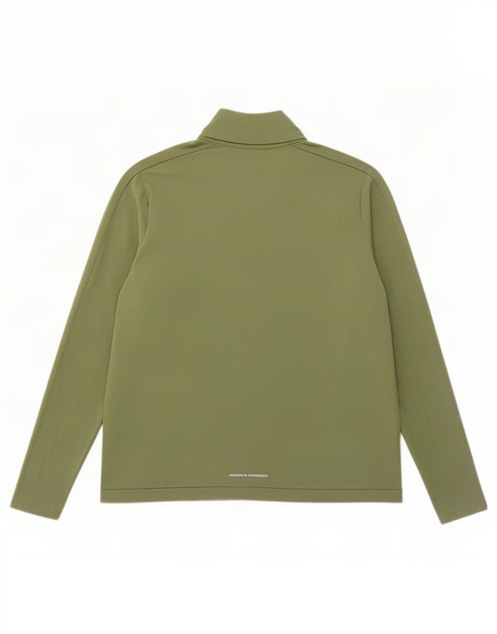 Nike Damen-Laufoberteil mit Reißverschluss und langen Ärmeln, UK 18, XL, grünes Polyester