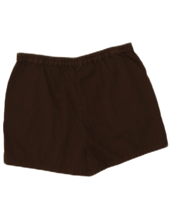 Benetton Damen Freizeitshorts IT 42 Medium W28 Braune Baumwolle