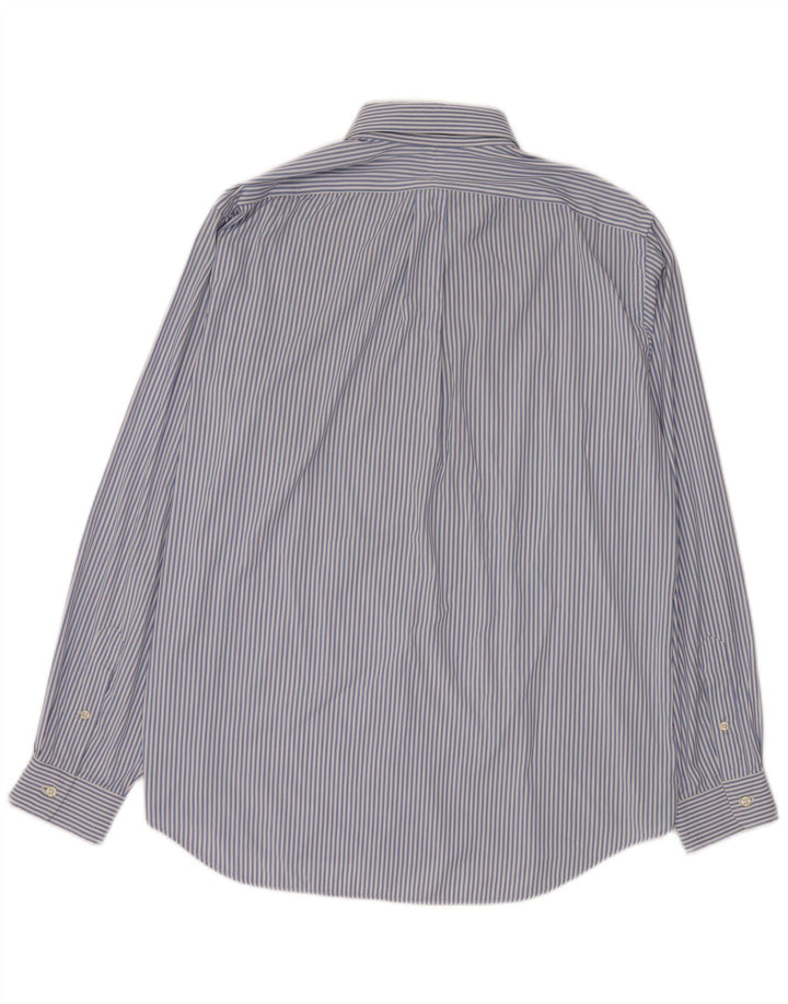 Ralph Lauren Herren-Hemd, groß, blau gestreift, Nylon