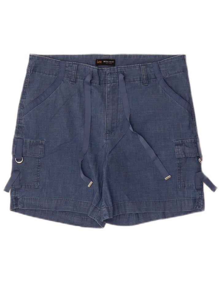 LEE Damen-Cargoshorts mit normaler Passform und mittlerer Leibhöhe, US 14, XL, W36, blaue Baumwolle