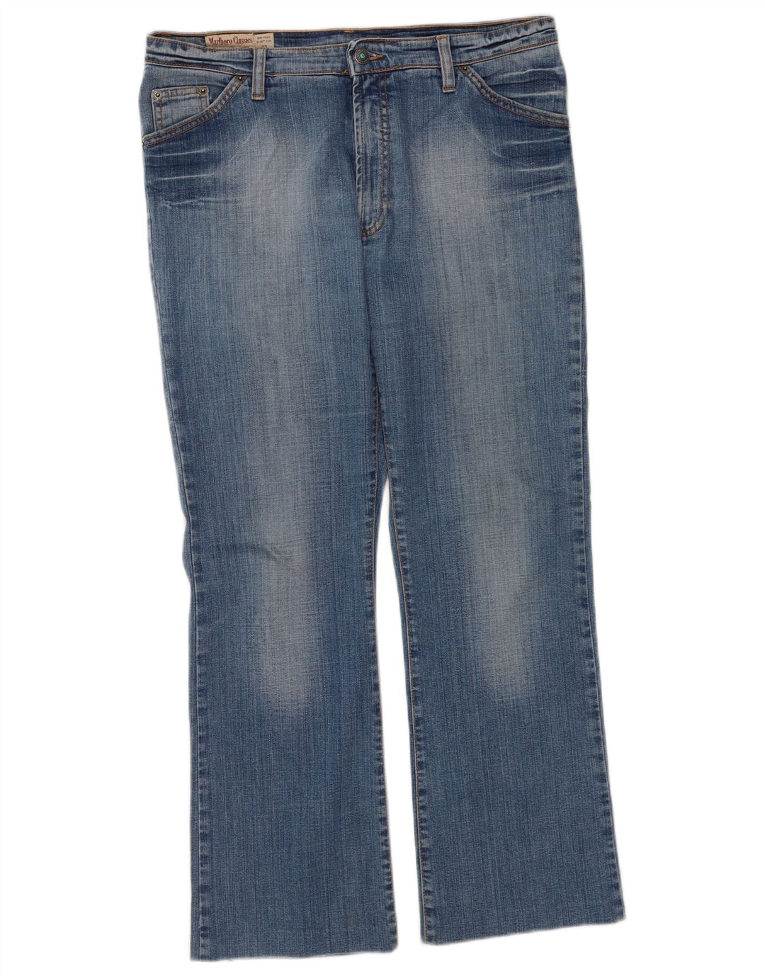 Marlboro Classics Damen Straight Jeans W33 L28 Blaue Baumwolle