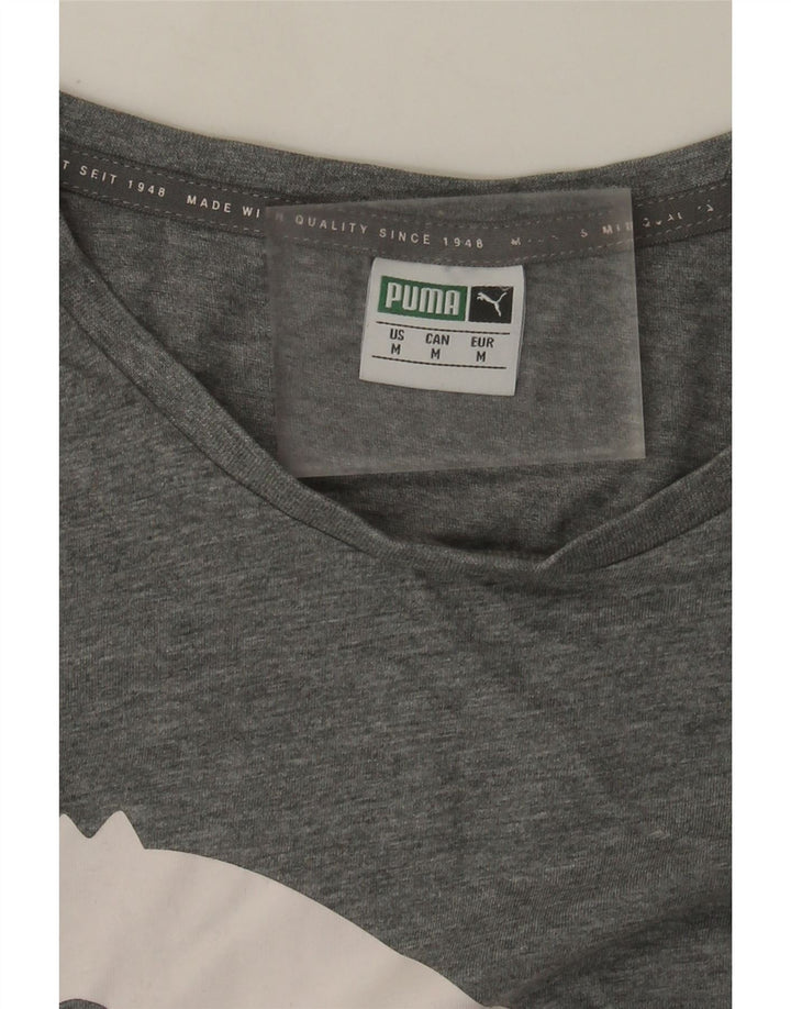 Puma Herren Grafik-T-Shirt-Oberteil Mittelgrau meliert