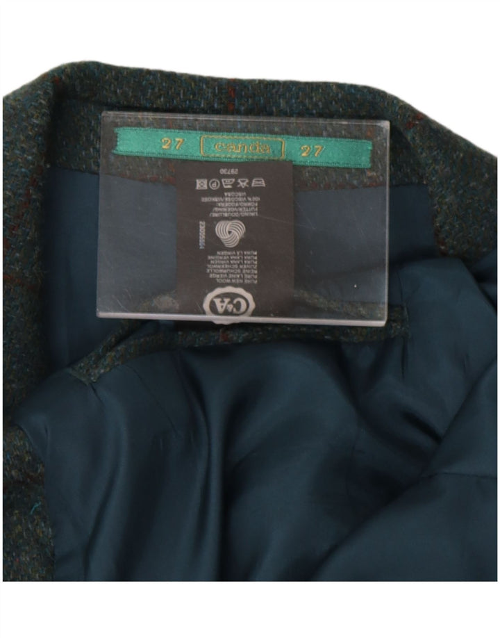 Canda Herren-Blazer mit 2 Knöpfen, Gr. 40, groß, blau kariert, Schurwolle