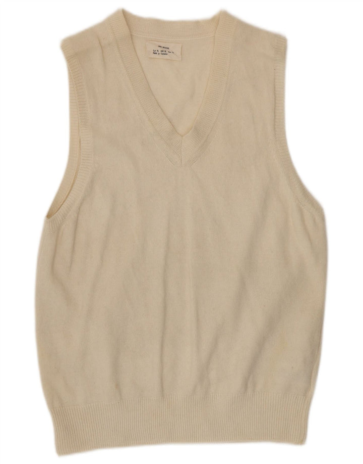 Zara Damen Weste Tank Top UK 18 XL Off White Wool