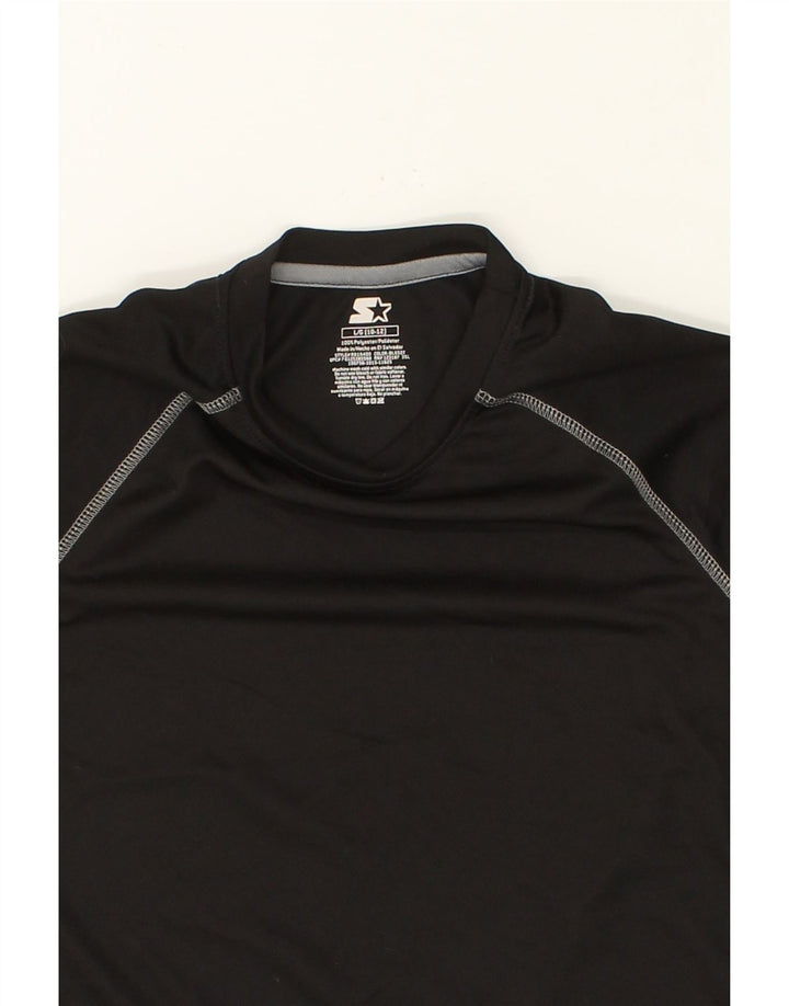 STARTER Boys T-Shirt Top 10-11 Years Large Black Polyester Vintage Starter and Second-Hand Starter from Messina Hembry 