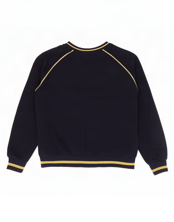 Fila Damen Grafik-Sweatshirtpullover UK 10 Small Marineblau Farbblock