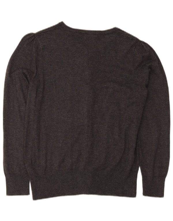 Marks & Spencer Damen Strickjacke Pullover UK 14 Mittelgraue Viskose