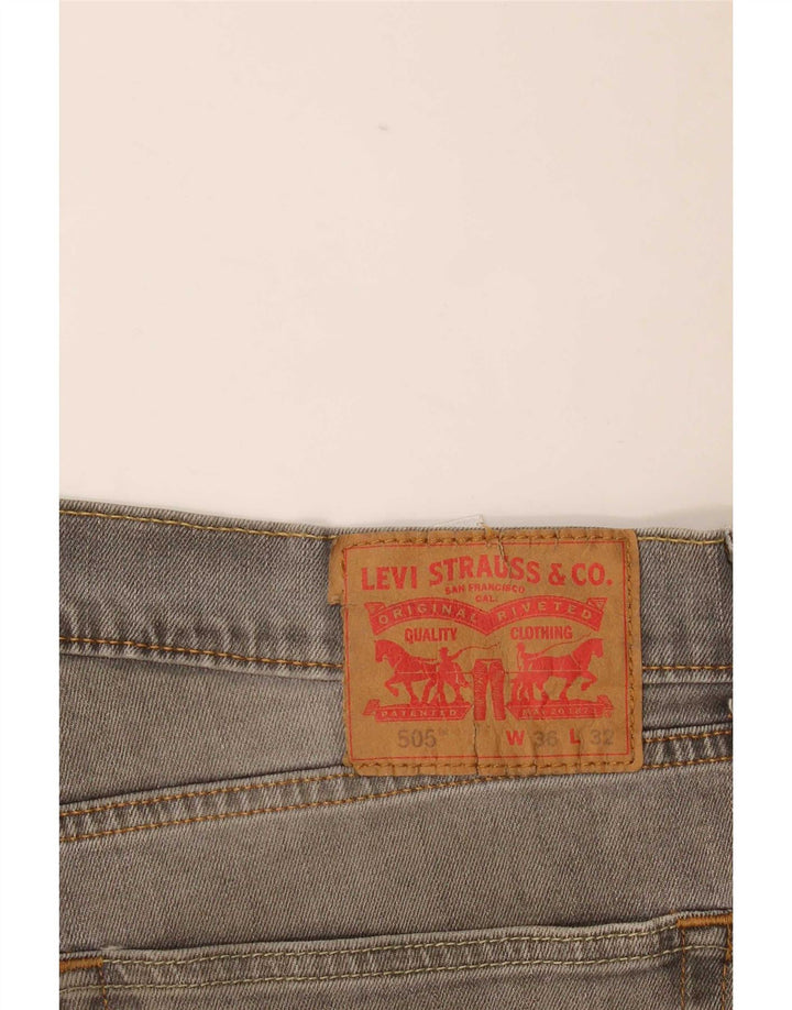 Levi's Herren 505 Straight Jeans W36 L32 Graue Baumwolle