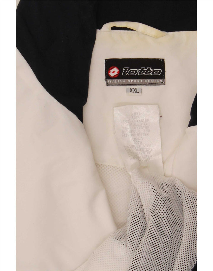 Lotto Herren-Trainingsanzug-Oberteil, Jacke, 2XL, Weiß, Farbblock, Polyester, Sport
