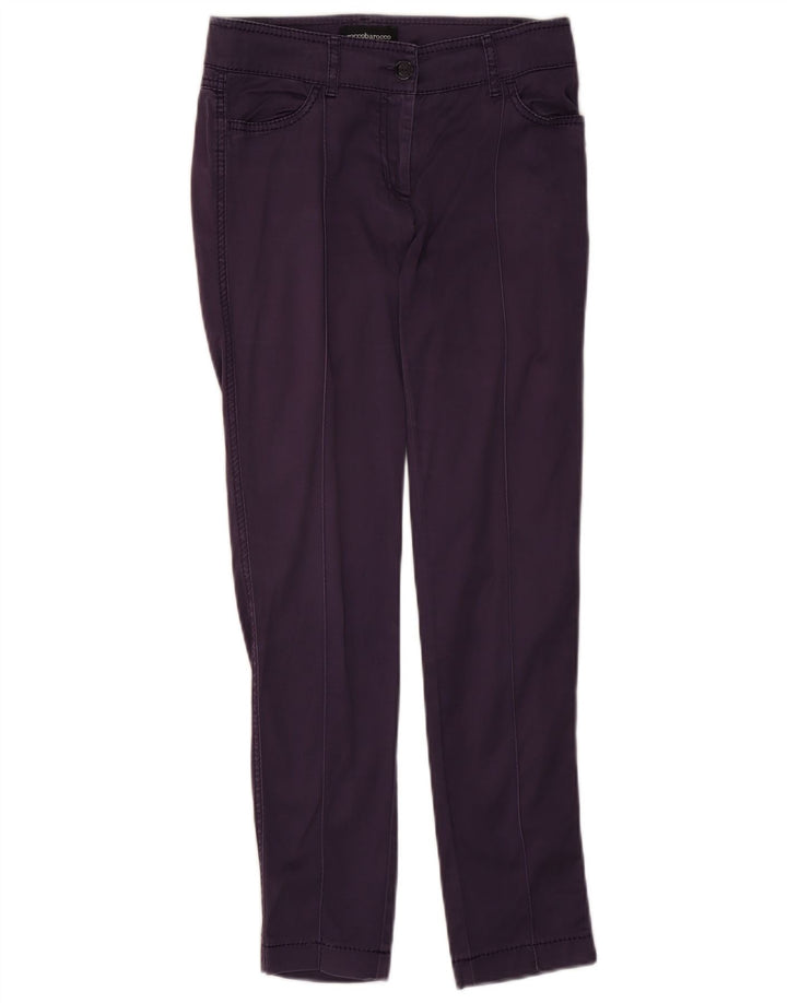 Roccobarocco Damen Slim Freizeithose US 6 Medium W28 L28 Marineblau