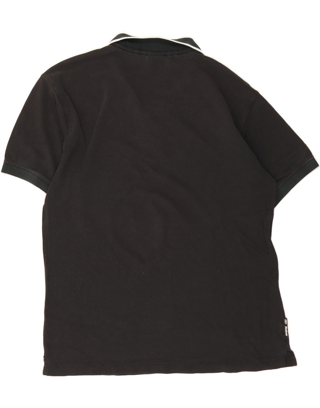 REEBOK Mens Polo Shirt Medium Black Cotton Vintage Reebok and Second-Hand Reebok from Messina Hembry 