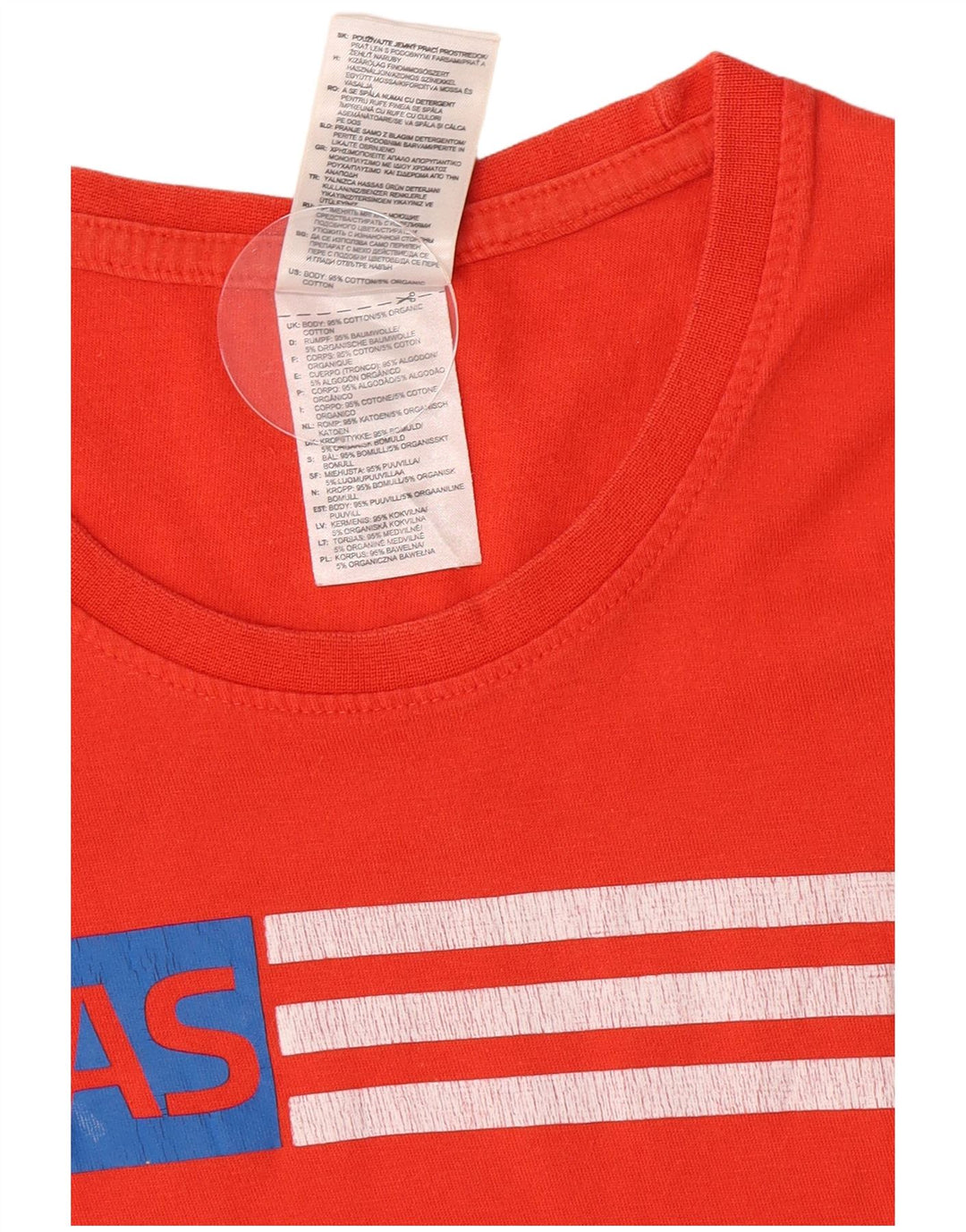 Adidas Herren Grafik-T-Shirt aus mittelroter Baumwolle
