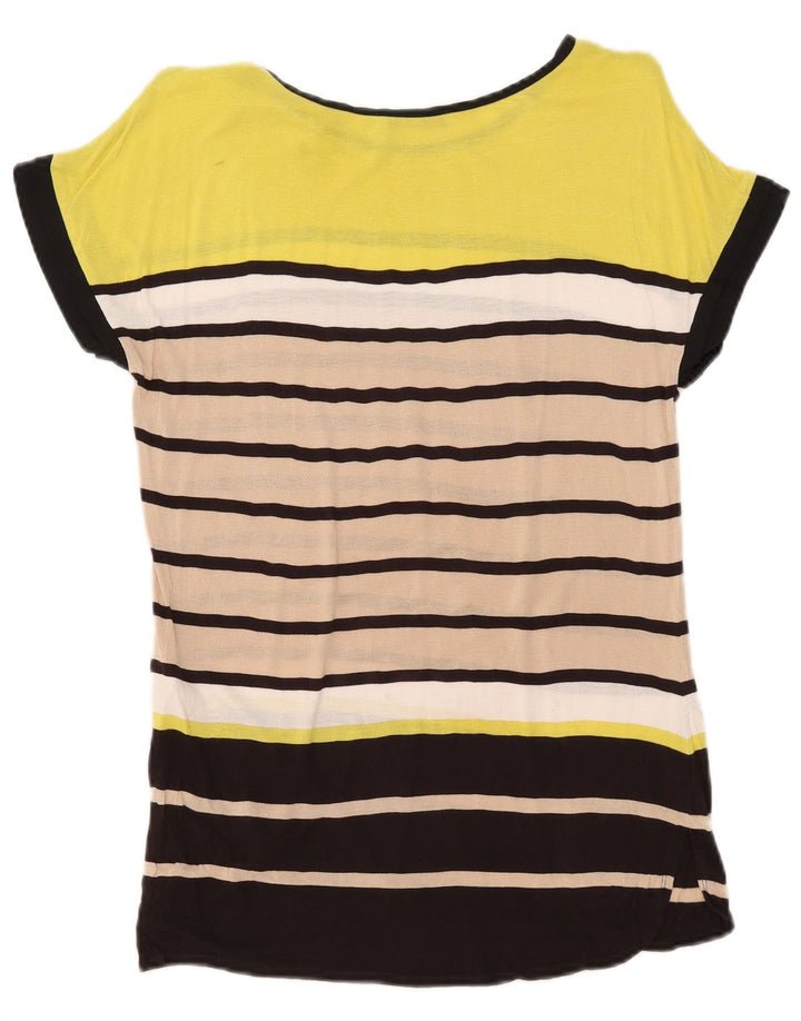 Oasis Damen T-Shirt Top UK 10 Small Mehrfarbig gestreift