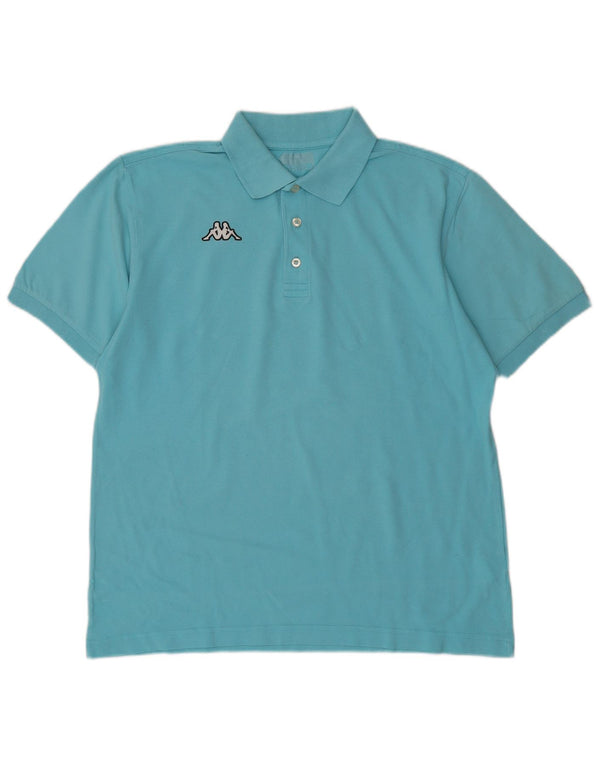 Kappa Herren Poloshirt XL Blau Baumwolle