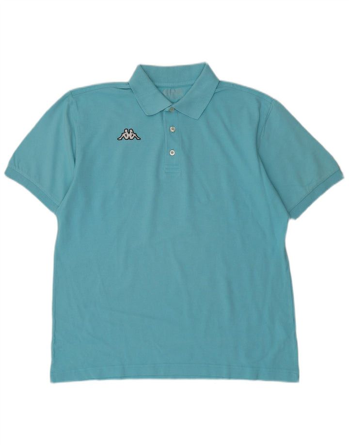 Kappa Herren Poloshirt XL Blau Baumwolle