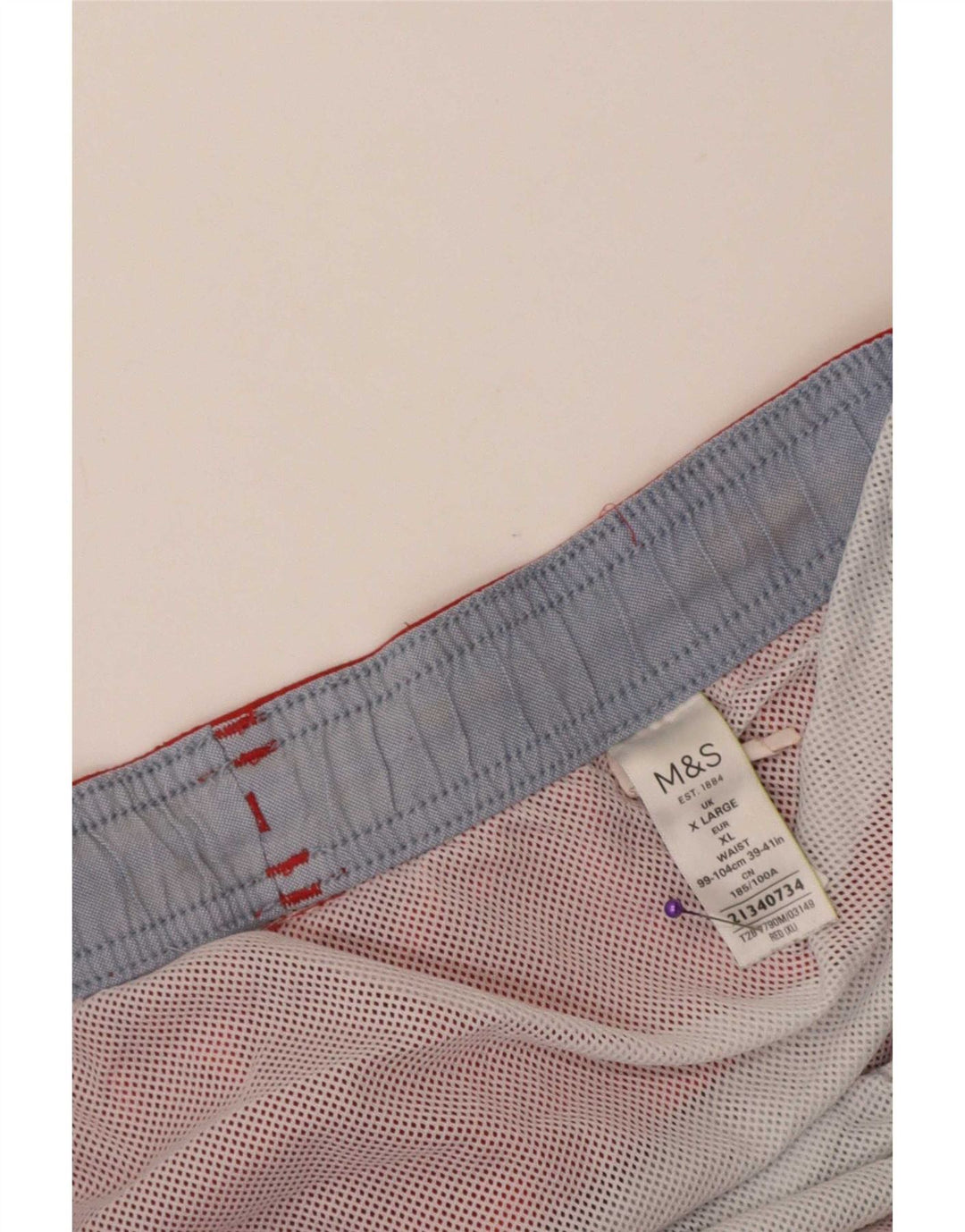 Marks & Spencer Herren Badeshorts XL Rot Polyester