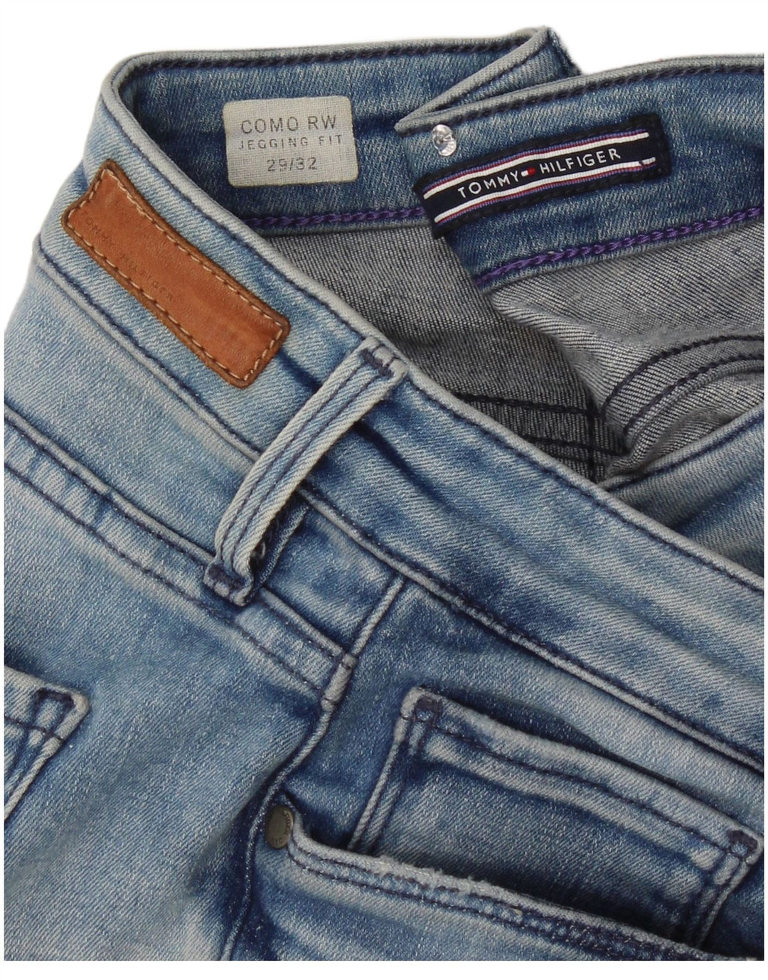 Tommy Hilfiger Damen Como RW Distressed Jegging Jeans W29 L32 Blau